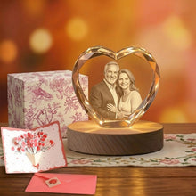 3D Crystal Beveled Heart