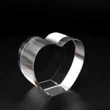 Beveled Heart-shape 3D Crystal