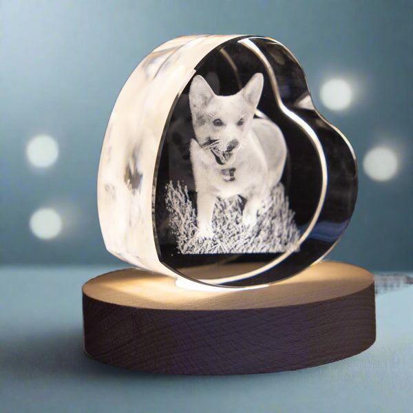 3D Crystal Standard Heart