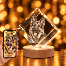 3D Crystal Beveled Cube