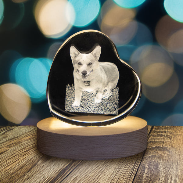 3D Crystal Standard Heart
